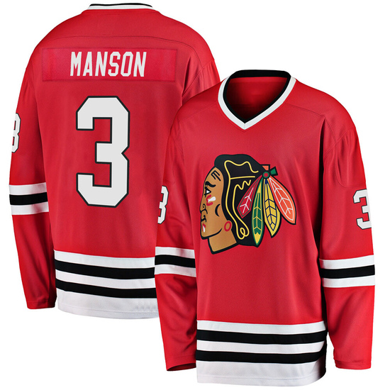 Fanatics Branded Dave Manson Chicago Blackhawks Premier Breakaway Heritage Jersey - Red
