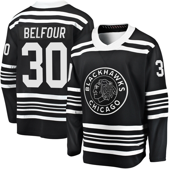 Fanatics Branded ED Belfour Chicago Blackhawks Premier Breakaway Alternate 2019/20 Jersey - Black