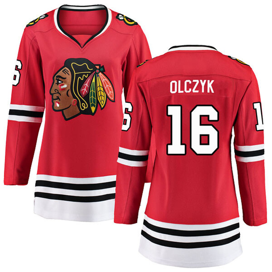 Fanatics Branded Ed Olczyk Chicago Blackhawks Women's Breakaway Home Jersey - Red