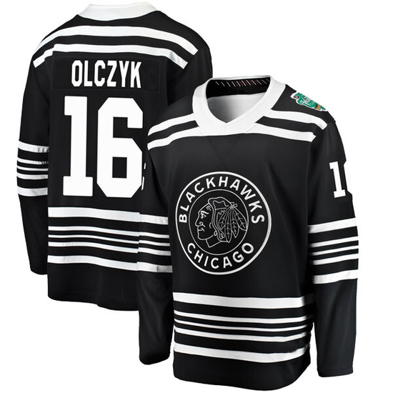 Fanatics Branded Ed Olczyk Chicago Blackhawks Youth 2019 Winter Classic Breakaway Jersey - Black