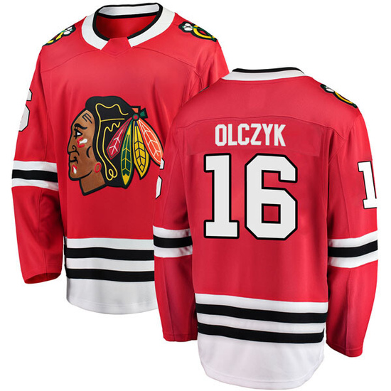 Fanatics Branded Ed Olczyk Chicago Blackhawks Youth Breakaway Home Jersey - Red