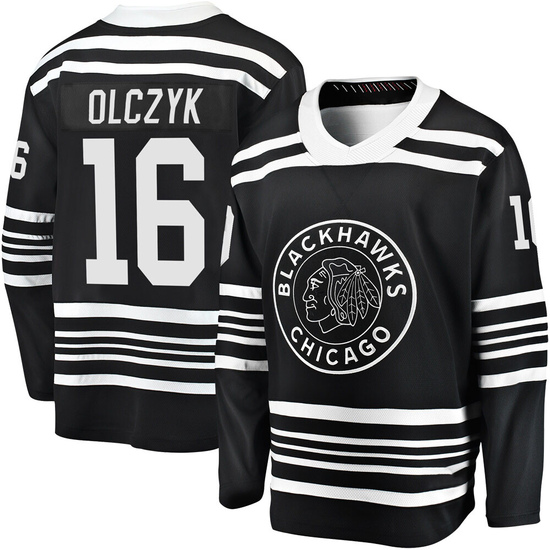 Fanatics Branded Ed Olczyk Chicago Blackhawks Youth Premier Breakaway Alternate 2019/20 Jersey - Black