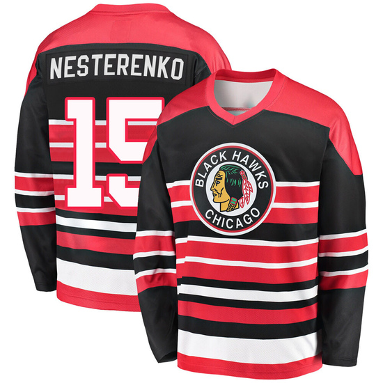 Fanatics Branded Eric Nesterenko Chicago Blackhawks Premier Breakaway Heritage Jersey - Red/Black