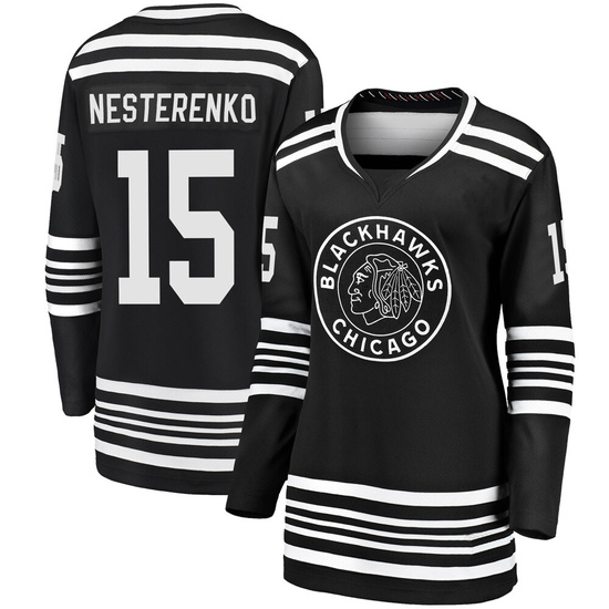 Fanatics Branded Eric Nesterenko Chicago Blackhawks Women's Premier Breakaway Alternate 2019/20 Jersey - Black