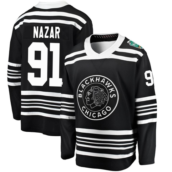 Fanatics Branded Frank Nazar Chicago Blackhawks Youth 2019 Winter Classic Breakaway Jersey - Black