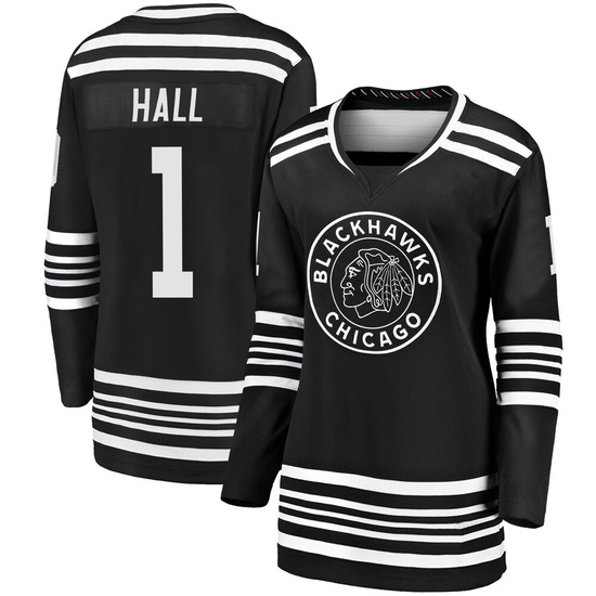 Fanatics Branded Glenn Hall Chicago Blackhawks Women's Premier Breakaway Alternate 2019/20 Jersey - Black