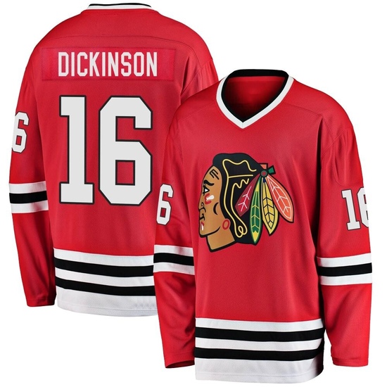 Fanatics Branded Jason Dickinson Chicago Blackhawks Youth Premier Breakaway Heritage Jersey - Red