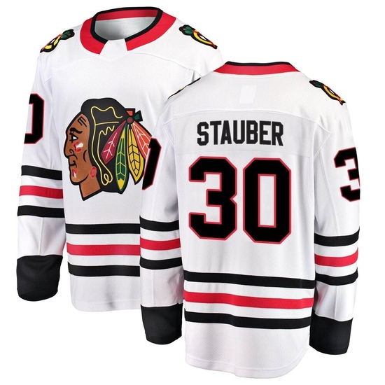 Fanatics Branded Jaxson Stauber Chicago Blackhawks Breakaway Away Jersey - White