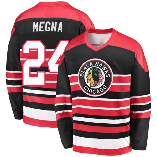 Fanatics Branded Jaycob Megna Chicago Blackhawks Youth Premier Breakaway Heritage Jersey - Red/Black