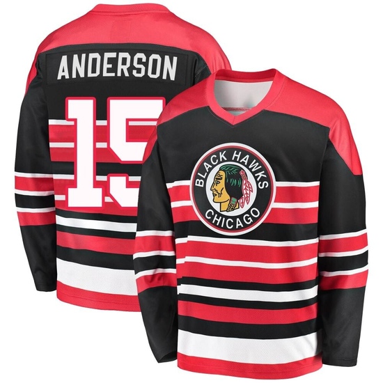 Fanatics Branded Joey Anderson Chicago Blackhawks Youth Premier Breakaway Heritage Jersey - Red/Black