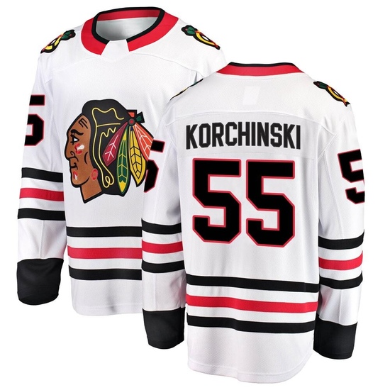 Fanatics Branded Kevin Korchinski Chicago Blackhawks Breakaway Away Jersey - White