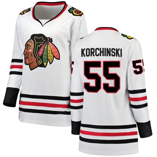 Fanatics Branded Kevin Korchinski Chicago Blackhawks Women's Breakaway Away Jersey - White