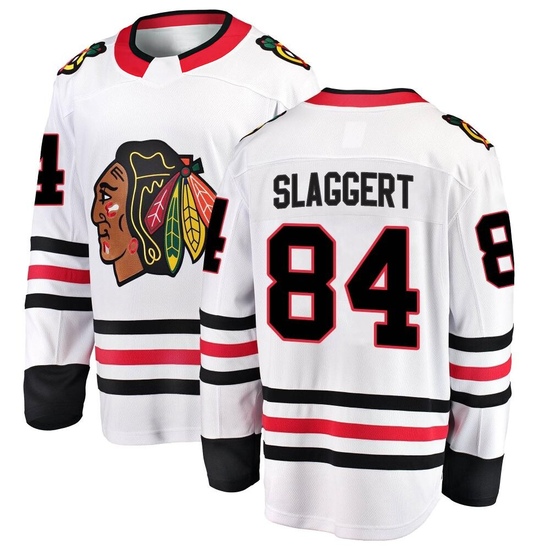 Fanatics Branded Landon Slaggert Chicago Blackhawks Breakaway Away Jersey - White