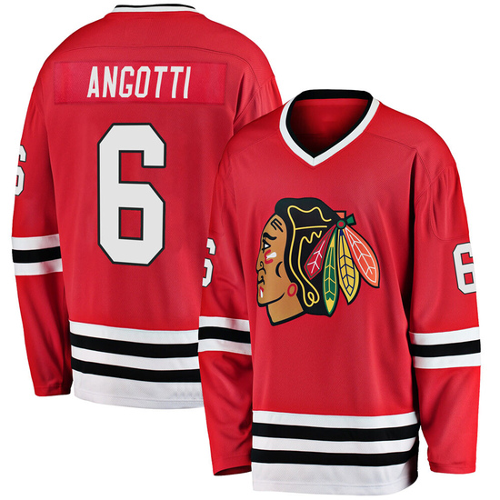 Fanatics Branded Lou Angotti Chicago Blackhawks Premier Breakaway Heritage Jersey - Red