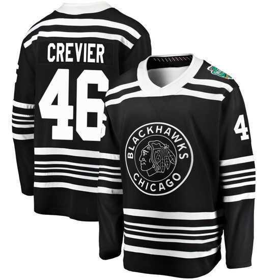 Fanatics Branded Louis Crevier Chicago Blackhawks 2019 Winter Classic Breakaway Jersey - Black