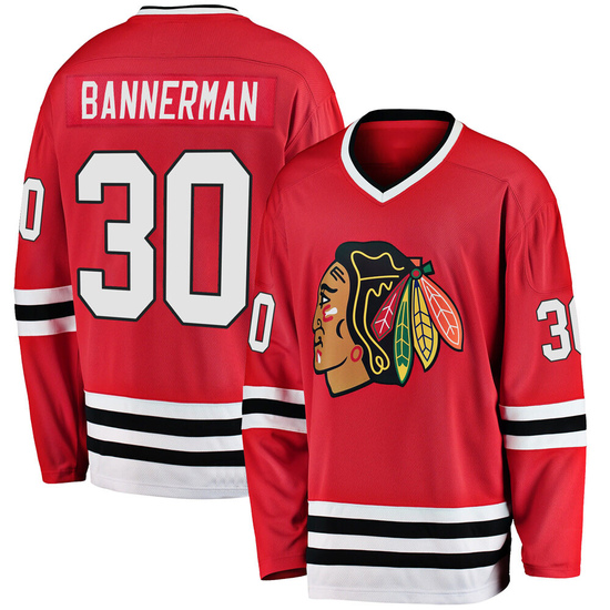 Fanatics Branded Murray Bannerman Chicago Blackhawks Premier Breakaway Heritage Jersey - Red