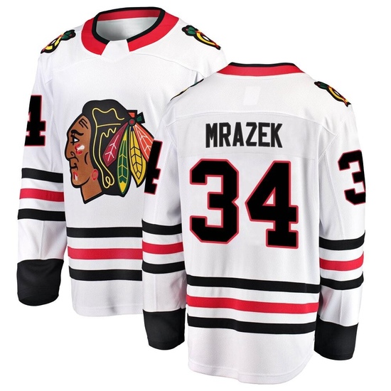 Fanatics Branded Petr Mrazek Chicago Blackhawks Breakaway Away Jersey - White