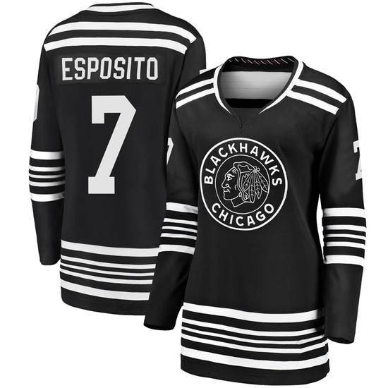 Fanatics Branded Phil Esposito Chicago Blackhawks Women's Premier Breakaway Alternate 2019/20 Jersey - Black