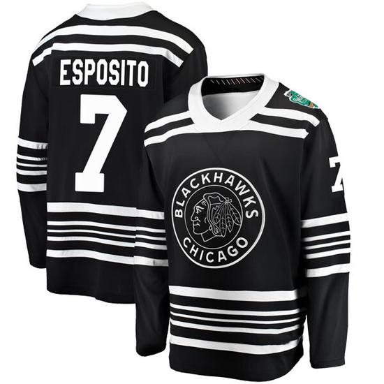 Fanatics Branded Phil Esposito Chicago Blackhawks Youth 2019 Winter Classic Breakaway Jersey - Black
