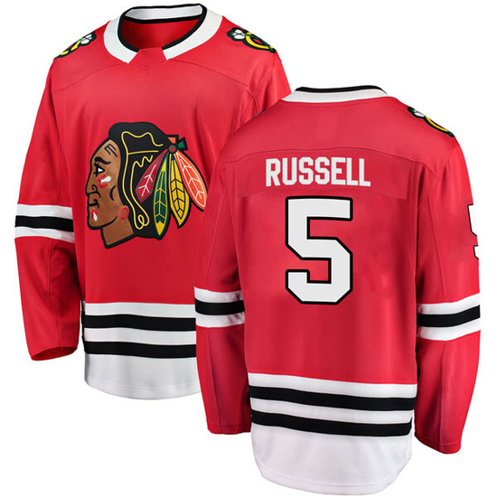 Fanatics Branded Phil Russell Chicago Blackhawks Youth Breakaway Home Jersey - Red