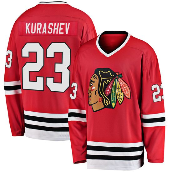 Fanatics Branded Philipp Kurashev Chicago Blackhawks Premier Breakaway Heritage Jersey - Red