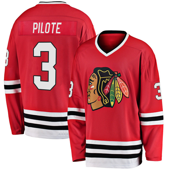 Fanatics Branded Pierre Pilote Chicago Blackhawks Premier Breakaway Heritage Jersey - Red