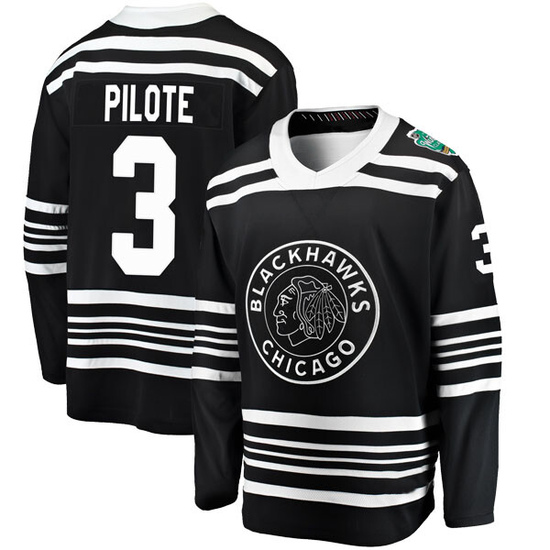Fanatics Branded Pierre Pilote Chicago Blackhawks Youth 2019 Winter Classic Breakaway Jersey - Black