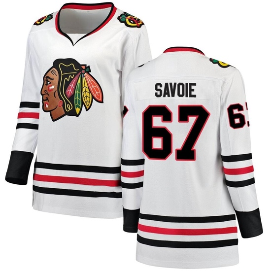 Fanatics Branded Samuel Savoie Chicago Blackhawks Women's Breakaway Away Jersey - White
