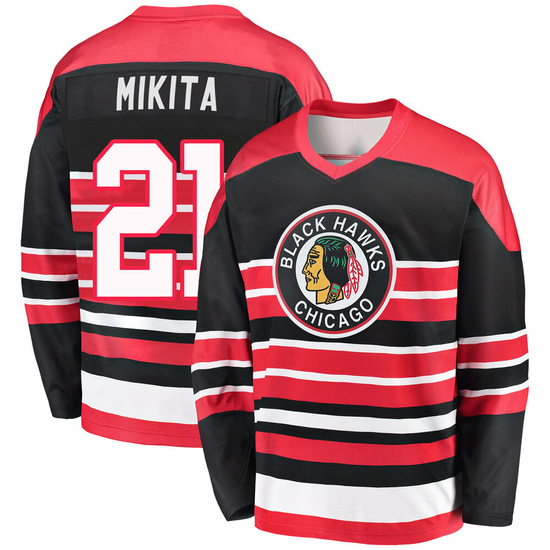Fanatics Branded Stan Mikita Chicago Blackhawks Premier Breakaway Heritage Jersey - Red/Black