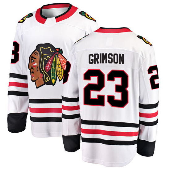 Fanatics Branded Stu Grimson Chicago Blackhawks Breakaway Away Jersey - White