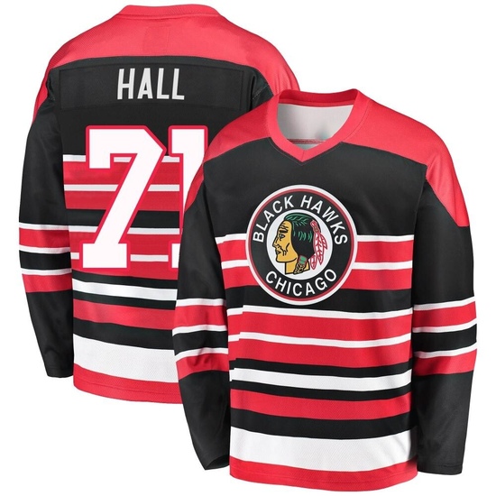 Fanatics Branded Taylor Hall Chicago Blackhawks Premier Breakaway Heritage Jersey - Red/Black