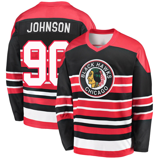 Fanatics Branded Tyler Johnson Chicago Blackhawks Premier Breakaway Heritage Jersey - Red/Black