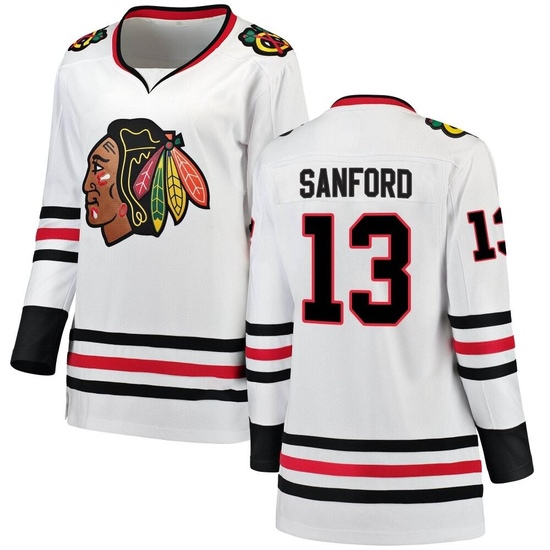 Fanatics Branded Zach Sanford Chicago Blackhawks Women's Breakaway Away Jersey - White