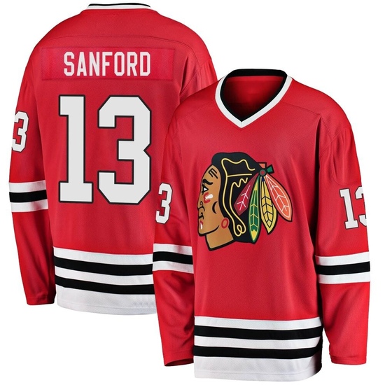 Fanatics Branded Zach Sanford Chicago Blackhawks Youth Premier Breakaway Heritage Jersey - Red