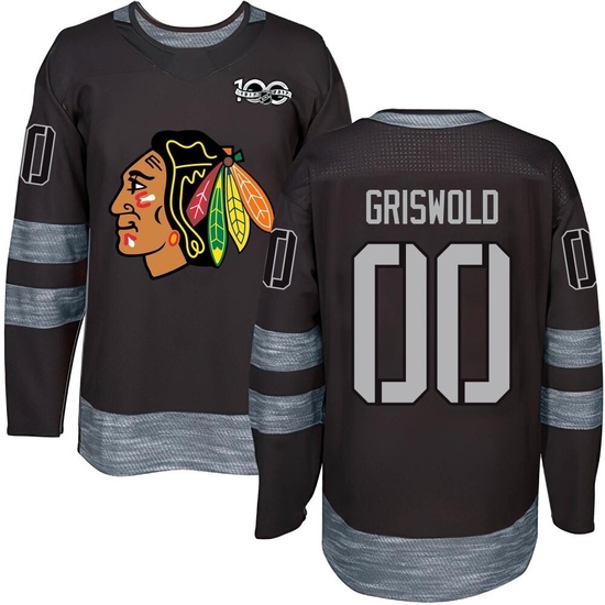 Clark Griswold Chicago Blackhawks Authentic 1917-2017 100th Anniversary Jersey - Black