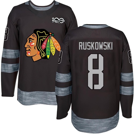 Terry Ruskowski Chicago Blackhawks Youth Authentic 1917-2017 100th Anniversary Jersey - Black